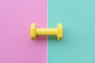 close up of dumbbell for background