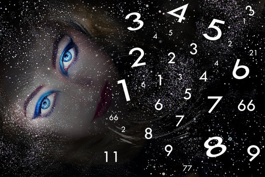 Witch face and numerology world