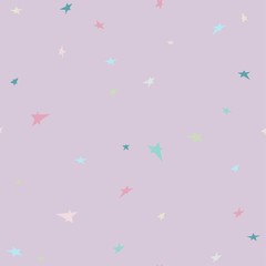Fototapeta na wymiar Abstract background with small stars. Children's pattern. Seamless vector pattern