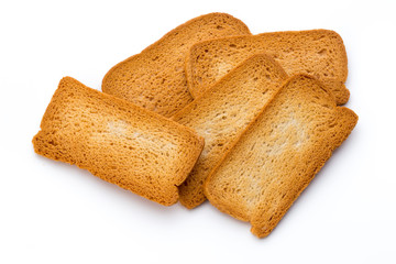 Fototapeta na wymiar Toast bread isolated on the white background.