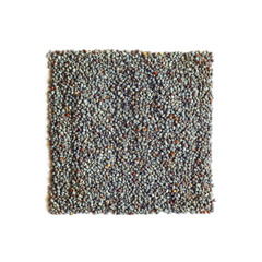 Poppy seeds in square composition