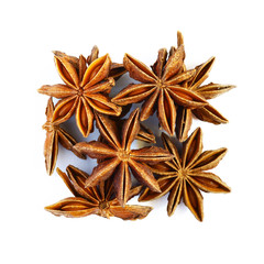 Star anice in square composition