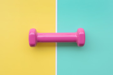 close up of dumbbell for background
