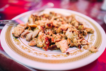 Eating indian food in Muscat, Oman