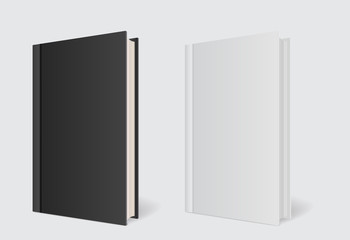 Naklejka premium Mockup cover book template on gray background.