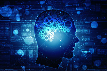 2d illustration technology background