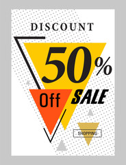 Sale Flyer banner poster brochure discount template for shopping