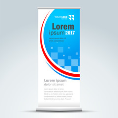 Roll up banner blue