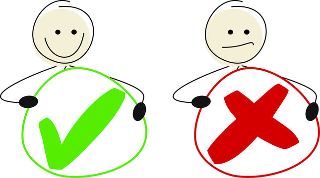 Strichm&auml;nnchen: Checklisten pro und contra