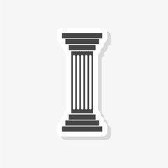 Antique Column sticker, simple vector icon