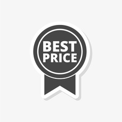 Best price sale sticker, simple vector icon