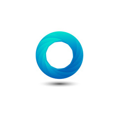 Abstract colorful circle logo icon template vector