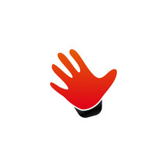 Hand palm logo icon template vector