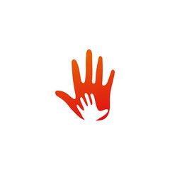 Obraz premium Hand palm logo icon template vector