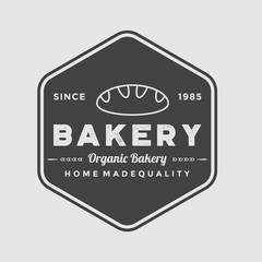Bakery badge vector logo icon illustration
