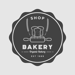 Bakery badge vector logo icon illustration
