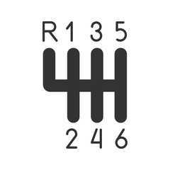 Gear stick glyph icon