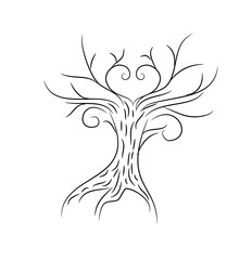 Love tree illustration