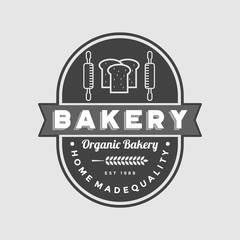 Bakery badge vector logo icon illustration
