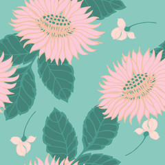 Abstract elegance pattern with floral background.