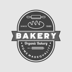 Fototapeta premium Bakery badge vector logo icon illustration 