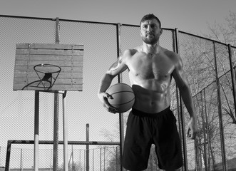 Basketball player. Vintage style