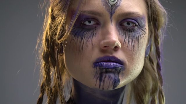 The witch with the third eye looks straight into the soul