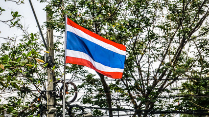 Thailand Flag Blow in The Wind