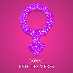 à forme de coeur avec salutation - Bonne fête des mères