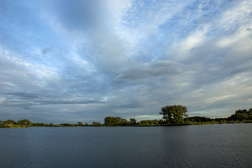 Clouds by the lake