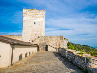 Fototapeta na wymiar Castle of Lerici, Golfo dei Poeti, near the Cinque Terre, Liguria.