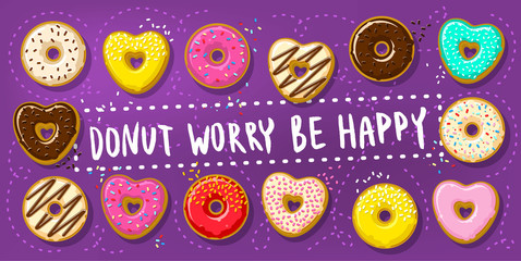 Different sweet donuts