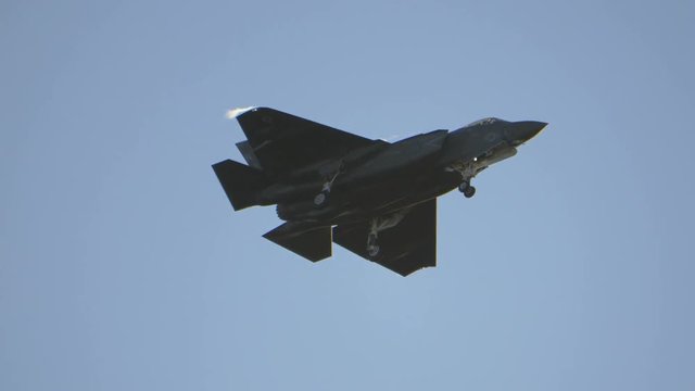 US Navy fighter jet in flight in 4k