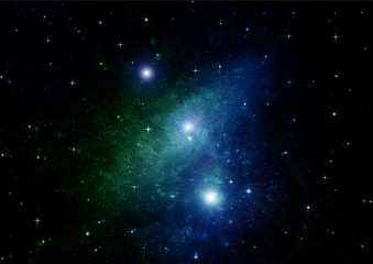 galaxy in a free space