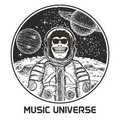 Music universe vector modern t-shirt design template
