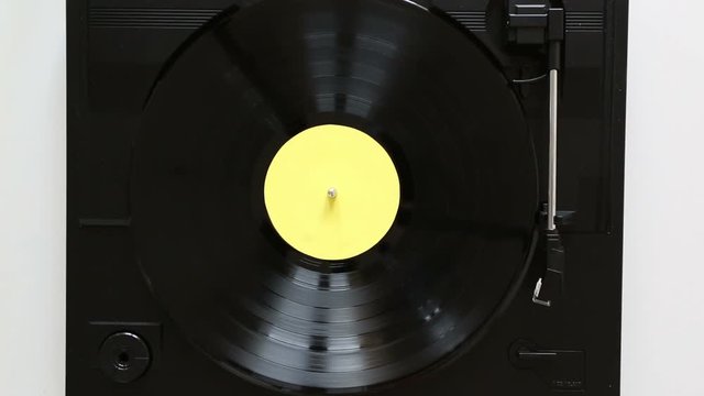 Turntable playing vinyl record