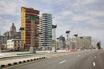 Obraz premium Malecon - Avenida de Maceo in Havana. Cuba