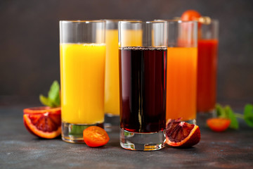 Various vegetable and fruit juice