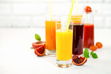 Various vegetable and fruit juice