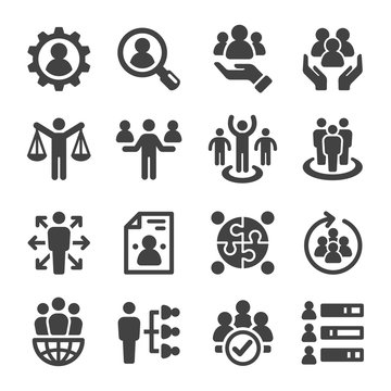 human resource icon set