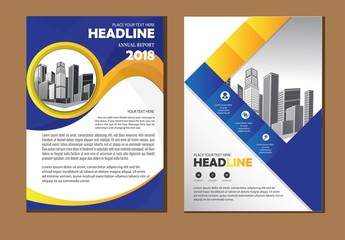 Business abstract vector template. Brochure design, cover modern layout, annual report, poster, flyer in A4 with colorful triangles, geometric shapes for tech, science, market with light background
