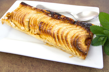 part de tarte aux pommes