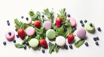 French dessert macarons.