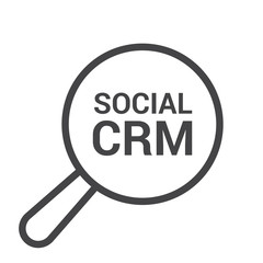 Marketing Concept: Magnifying Optical Glass With Words Social Crm