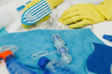 Cleaning house or office concept