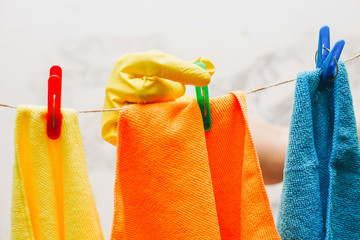 Cleaning house or office concept