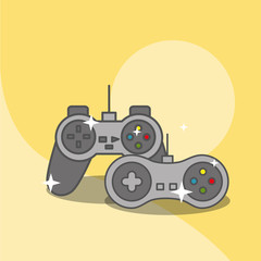 video game controllers wireless device vector illustration