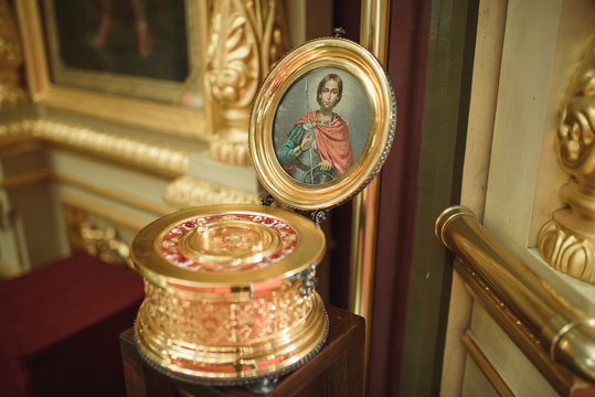 Golden Box with Icon