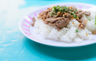 Fried Rice with Pork, Garlic
