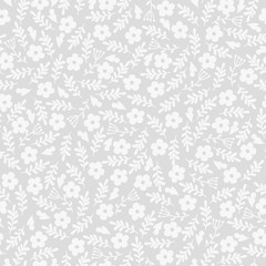 Seamless background of small cute flowers. Template for fabric, packing paper, scrapbooking.
